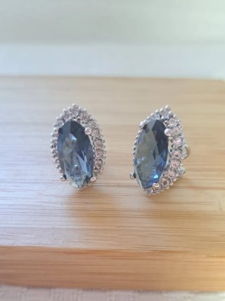 Pendientes Plata Piedra Azul Topacio