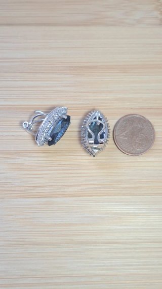 Pendientes Plata Piedra Azul Topacio
