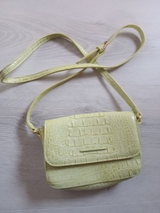 Bolso JO & MR. JOE efecto piel verde/amarillo
