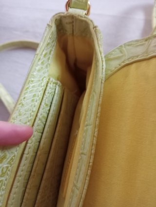 Bolso JO & MR. JOE efecto piel verde/amarillo