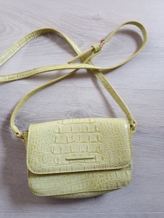 Bolso JO & MR. JOE efecto piel verde/amarillo