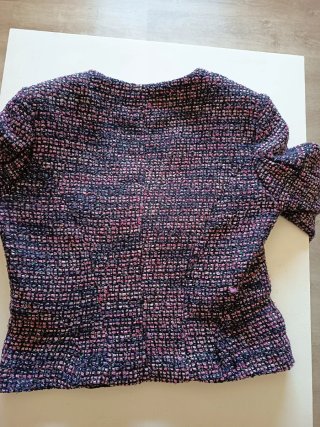 Chaqueta Tweed Mujer Talla 38 Morado