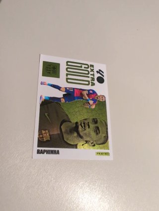 Cromo Raphinha Extra Gold Panini FC Barcelona