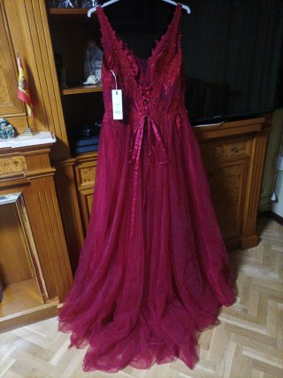 Vestido Fiesta Rojo Cereza Sin usar
