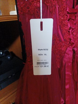 Vestido Fiesta Rojo Cereza Sin usar