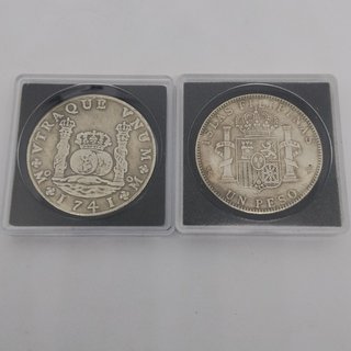 🇪🇦 2 MONEDAS DE COLECCIÓN AÑOS 1741 Y 1896