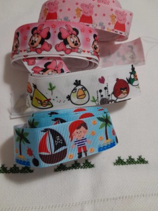 Cintas Grogain con estampados infantiles 4,25
