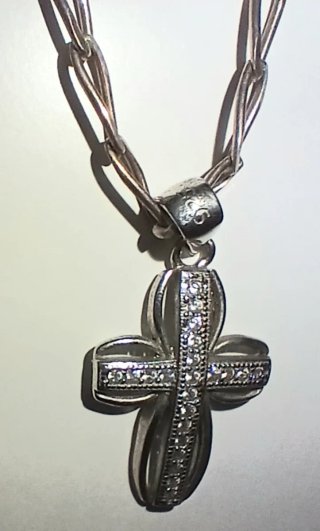 Colgante Cruz Plata Ley 925 con Cadena
