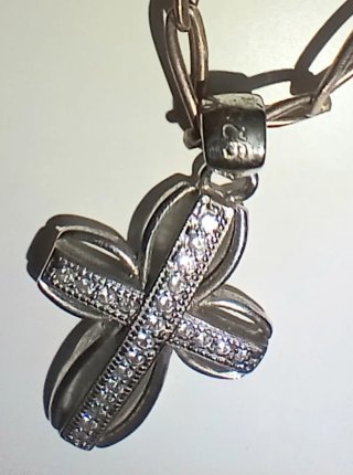 Colgante Cruz Plata Ley 925 con Cadena