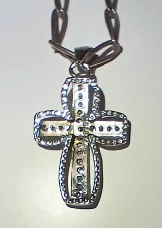 Colgante Cruz Plata Ley 925 con Cadena
