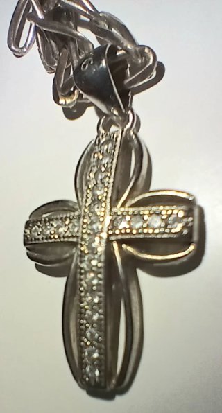 Colgante Cruz Plata Ley 925 con Cadena