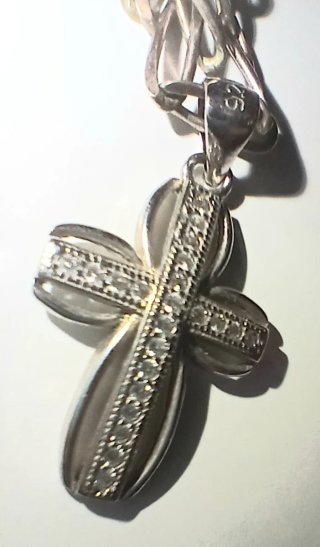 Colgante Cruz Plata Ley 925 con Cadena