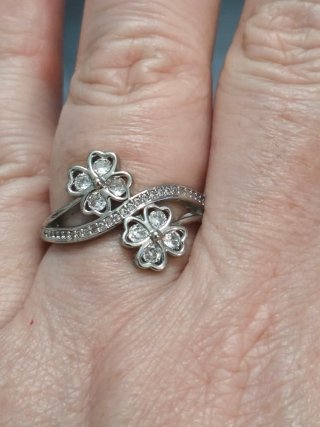 Anillo Vintage Trébol Chapado