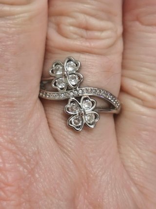 Anillo Vintage Trébol Chapado