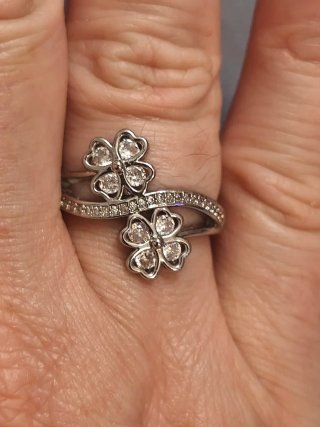 Anillo Vintage Trébol Chapado