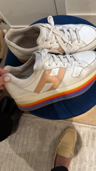 Hogan Plataformas Multicolor Blancas