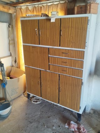 Mueble Cocina Vintage Madera y Metal