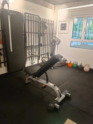 Rack Precor, Banco y Discos