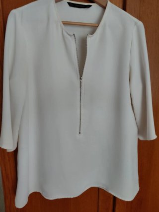 Camisa Zara cremallera frontal