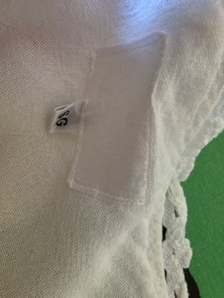 Vestido blanco ibicenco con encaje Larg