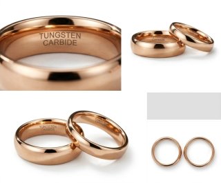 Alianzas Tungsteno Oro Rosa Varias Tallas