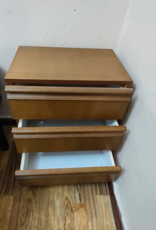 Conjunto 2 Mesitas Noche Madera Castaño