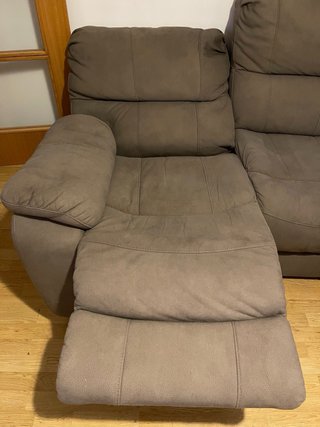 Sofá Reclinable Eléctrico Marrón