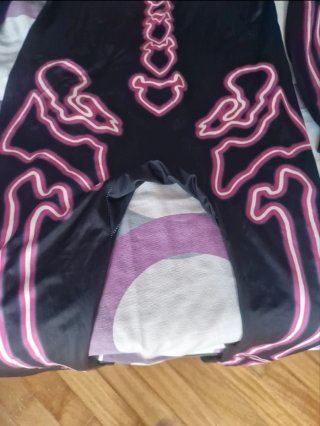 Tuta Costume Scheletro Rosa Elettrico