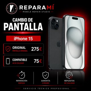 Reparacion de pantalla iphone 15