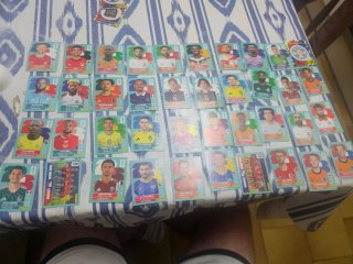 Cromos de fútbol repetidos Panini
