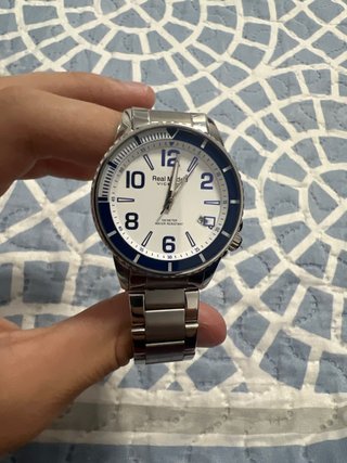 Reloj Real Madrid Plata y Azul
