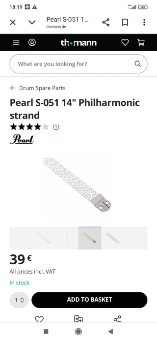 Pearl S-051 14 6 bordonero Caja Philarmonic sympho