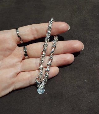 Pulsera de Plata de eslabones L 19 cm