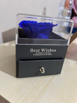 Scatola Regalo Rosa Blu con Cassetto