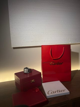 Cartier Santos white dial