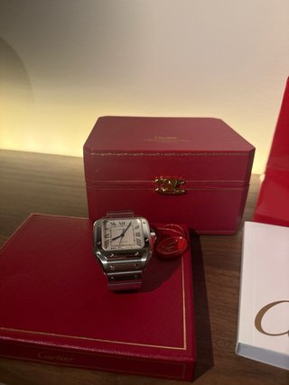 Cartier Santos white dial