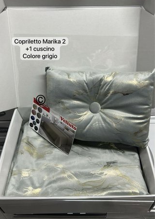 Nuovo Copriletto effetto marmo con cuscino