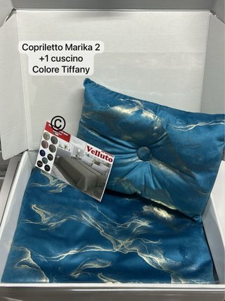 Nuovo Copriletto effetto marmo con cuscino
