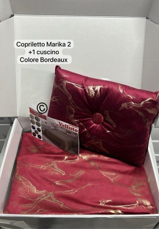 Nuovo Copriletto effetto marmo con cuscino