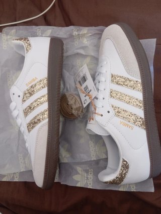 Zapatillas Adidas Samba Mujer Doradas Talla 40