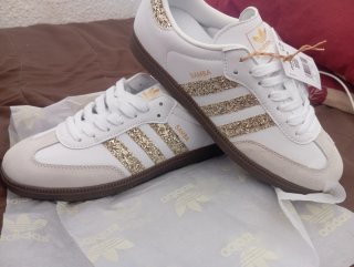 Zapatillas Adidas Samba Mujer Doradas Talla 40