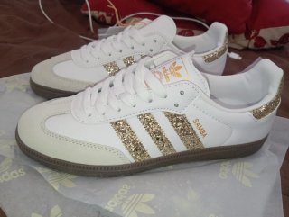 Zapatillas Adidas Samba Mujer Doradas Talla 40