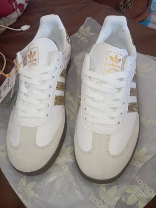 Zapatillas Adidas Samba Mujer Doradas Talla 40