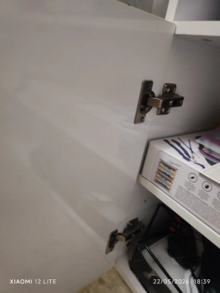 Mueble TV blanco madera y cristal en baldas nuevo