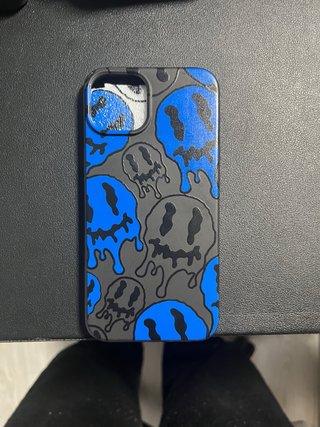 Funda iPhone 13 Caritas Derretidas Azul