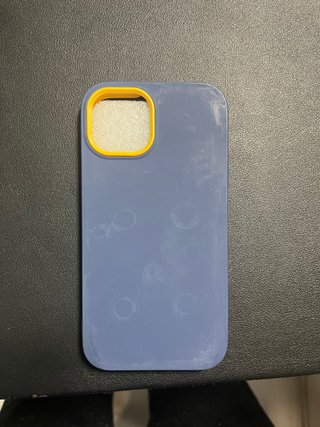 Funda iPhone 13 Lila con Borde Amarillo