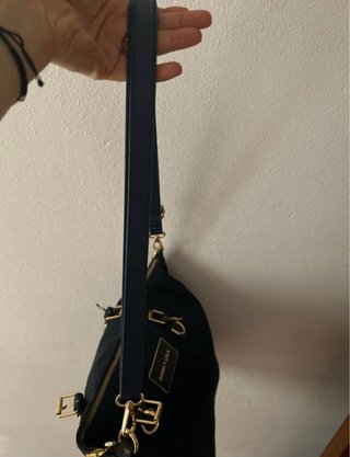 Bolso Bimba y Lola Azul Marino y Dorado
