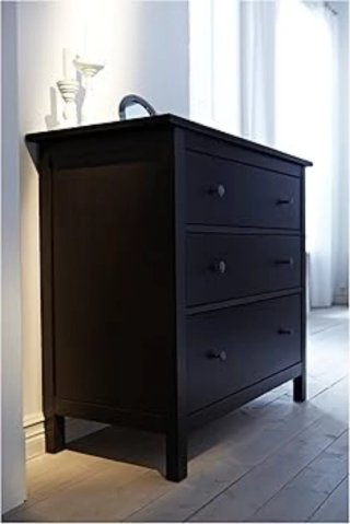 Cómoda HEMNES IKEA Wengué 3 cajones