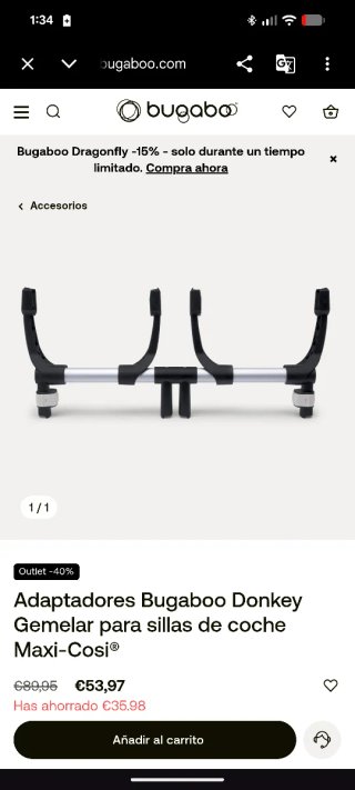 Adaptador Sillas de Coche para Bugaboo Donkey