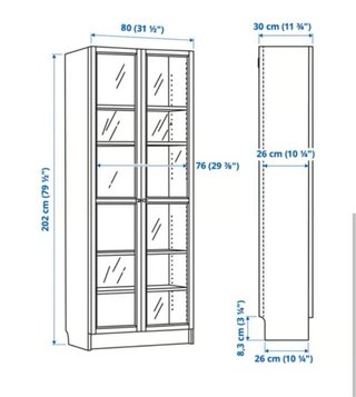 Estanterías Billy IKEA (Madera y Cristal)